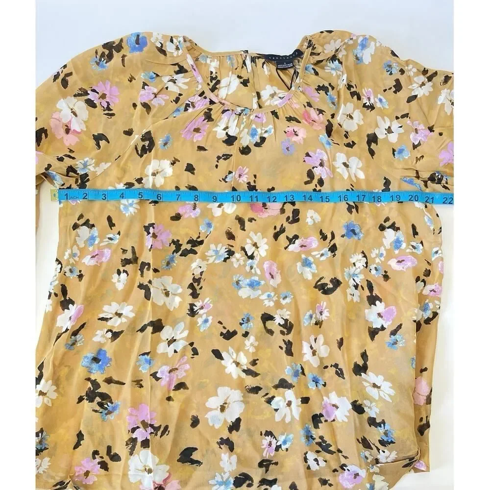 Sanctuary Women's Sheer‎ Floral Blouse Size Small
